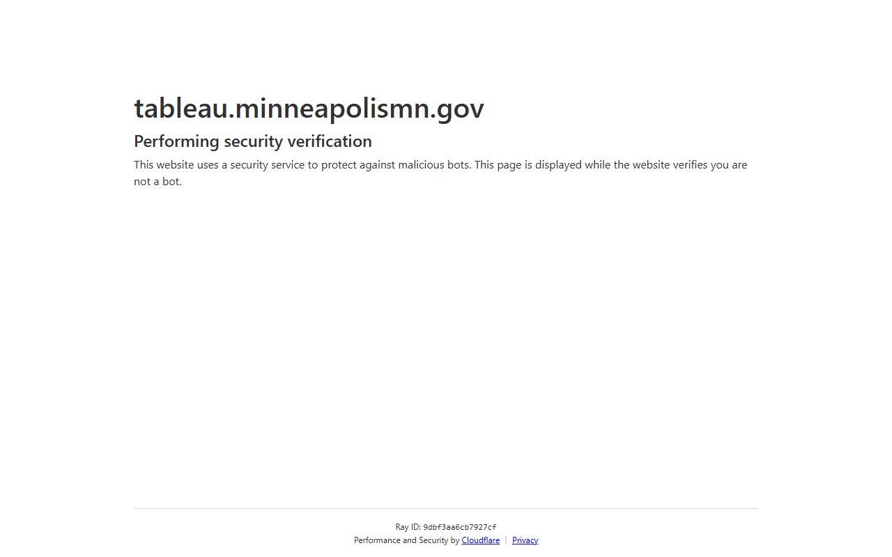 Minneapolis White Pages crime dashboard showing city crime statistics