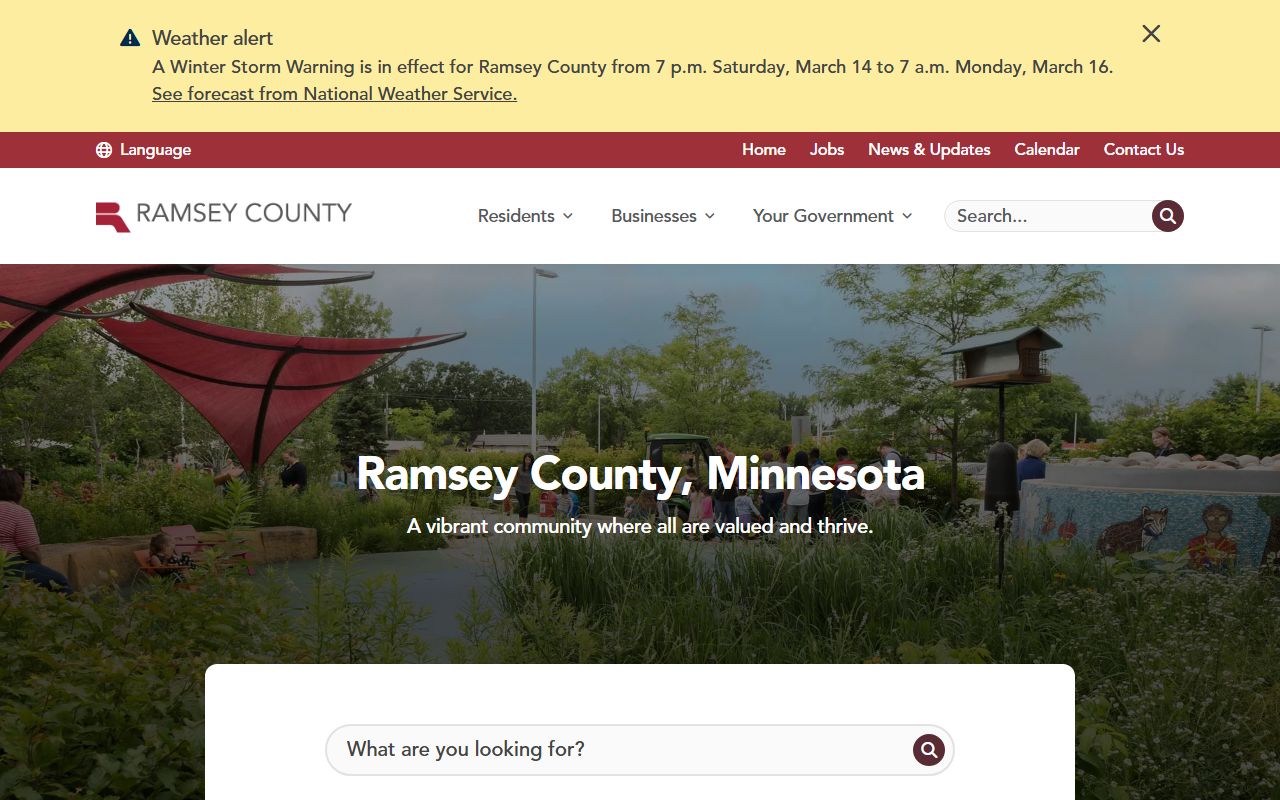 Ramsey County White Pages official county website homepage