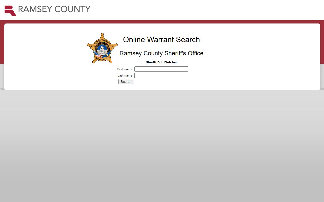 Ramsey County White Pages warrant search tool